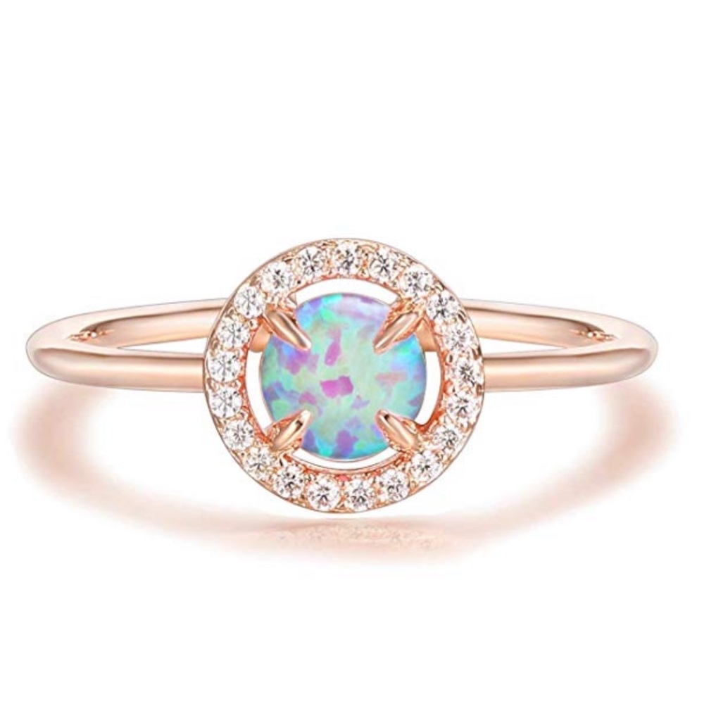 14K Gold Plated Opal Ring